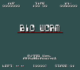 Bio Worm Title Screen